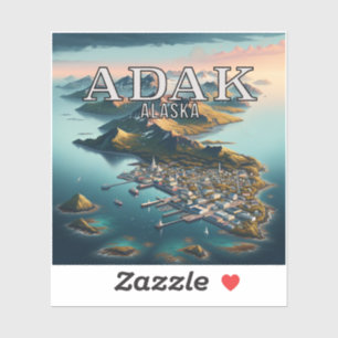 Adesivo Adak Alaska 3 Inch Vinyl Sticker