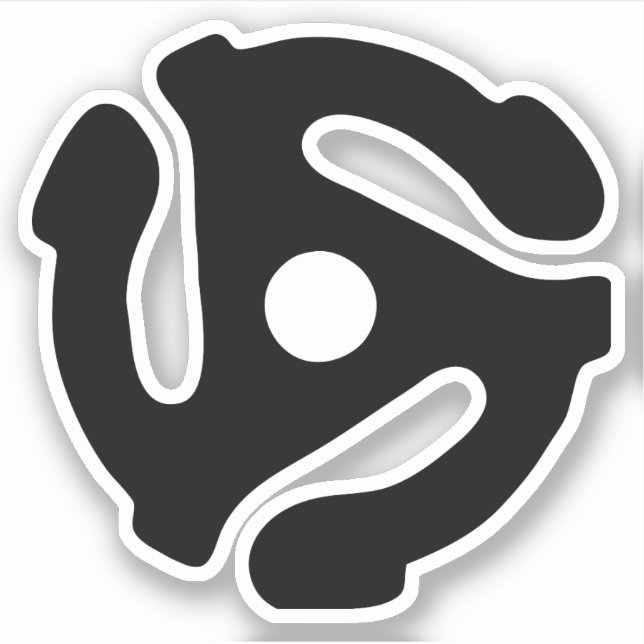 Adesivo Adaptador de vinilo de 7 polegadas e 45 rpm insere (Frente)