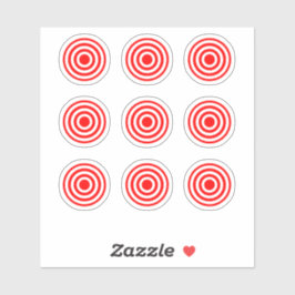 Adesivo Adesivos-alvo redondos vermelhos/brancos - Máquina