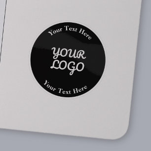 Adesivo Adicionar logotipo editável preto e transparente à