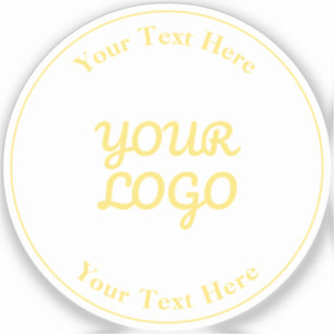 Adesivo Adicionar logotipo editável texto dourado à prova