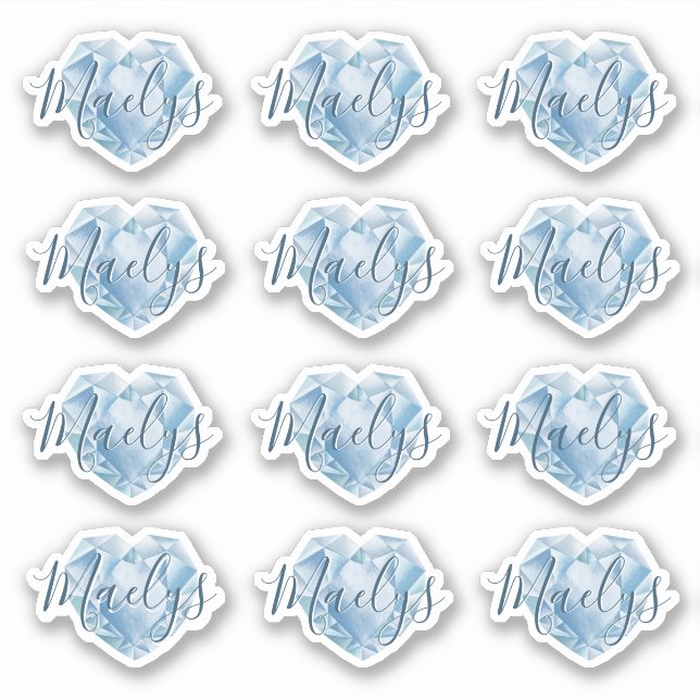 Adesivo Adicionar Monograma Ou Nome Bestial Diamond Diamon (Frente)