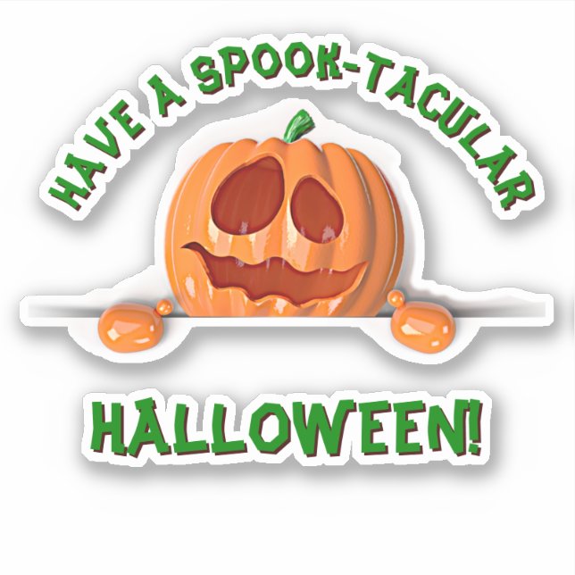 Adesivo Adicionar Texto De Nome, Ter Um Halloween 3D Com S (Frente)