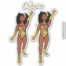 Adicionar um nome Dancer Sticker Dourado e Ouros A