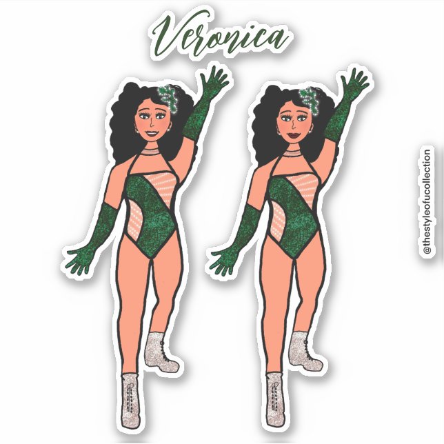 Adesivo Adicionar um nome Dancer Sticker Forest & Diamante (Frente)