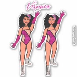 Adesivo Adicionar um nome Dancer Sticker Fuchsia & Diamant