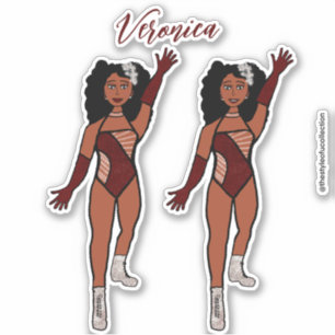 Adesivo Adicionar um nome Dancer Sticker Merlot & Diamante