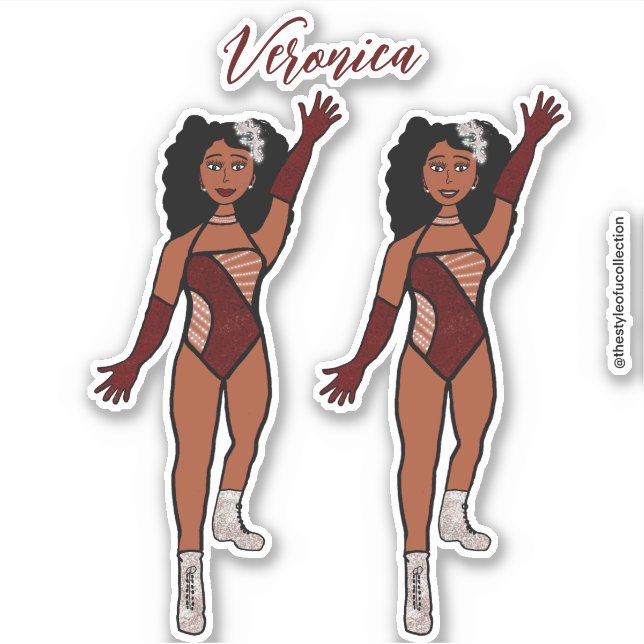 Adesivo Adicionar um nome Dancer Sticker Merlot & Diamante (Frente)