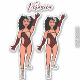 Adesivo Adicionar um nome Dancer Sticker Merlot & Diamante