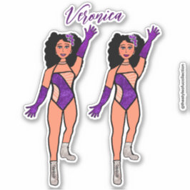 Adesivo Adicionar um nome Dancer Sticker Purple e Diamante