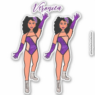 Adesivo Adicionar um nome Dancer Sticker Purple e Diamante