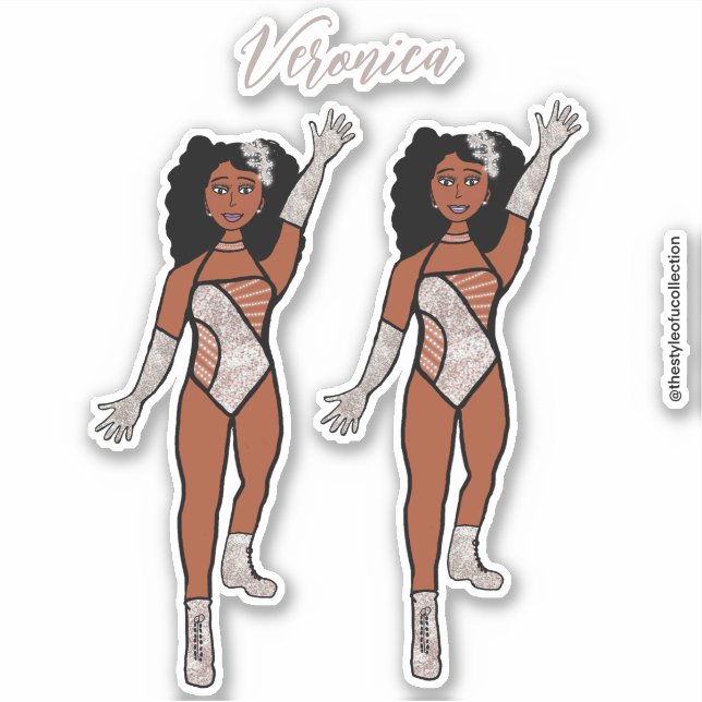Adesivo Adicionar um nome Dancer Sticker Silver e Diamante (Frente)