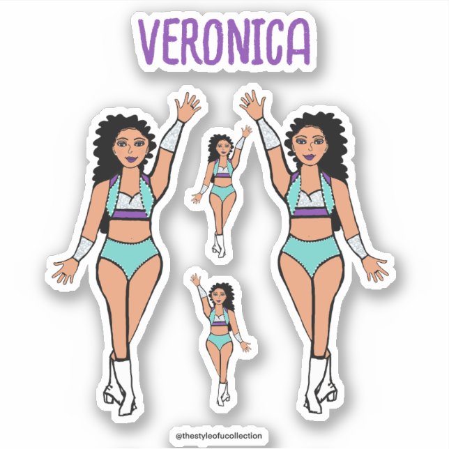 Adesivo Adicionar um nome Dancer Stickers Aqua / Roxo (Frente)
