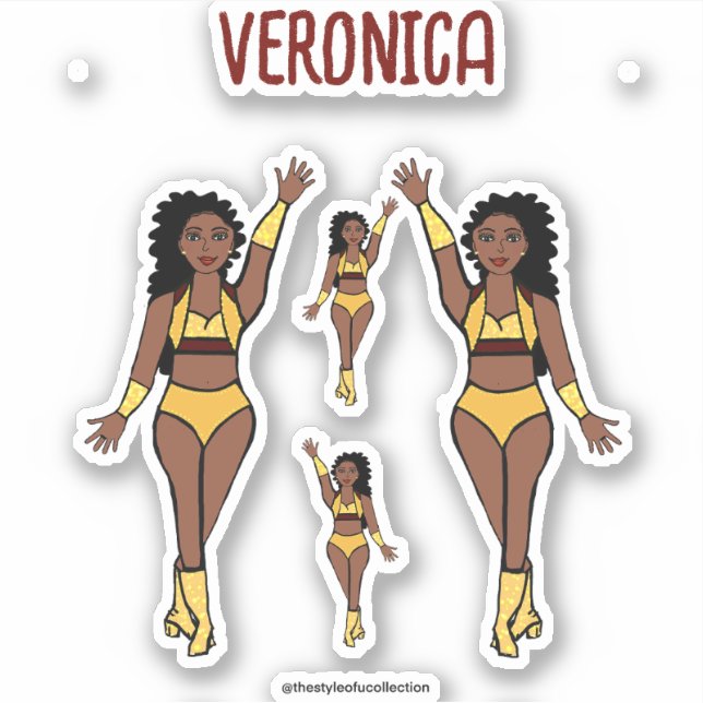 Adesivo Adicionar um nome Dancer Stickers Dourado / Cherry (Frente)