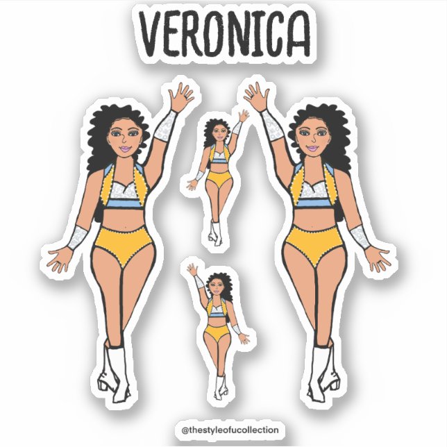 Adesivo Adicionar um nome Dancer Stickers Light Blue / Yel (Frente)