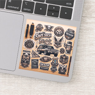 Adesivo Adicione O Seu Próprio "Vinheta De Vinilo De Corte