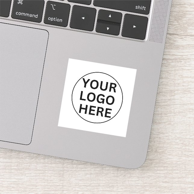Adesivo Adicione Seu Logotipo Aqui l Promocional Preto e B (Detalhe)