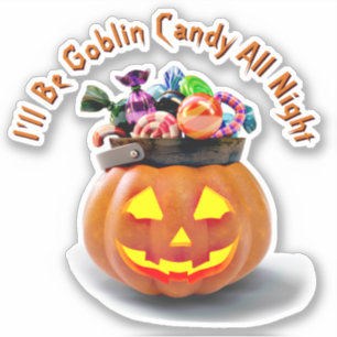 Adesivo Adicione Texto De Nome, Goblin Candy A Noite Toda,