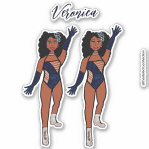 Adesivo Adicione um nome Dancer Sticker Indigo e Ouros A