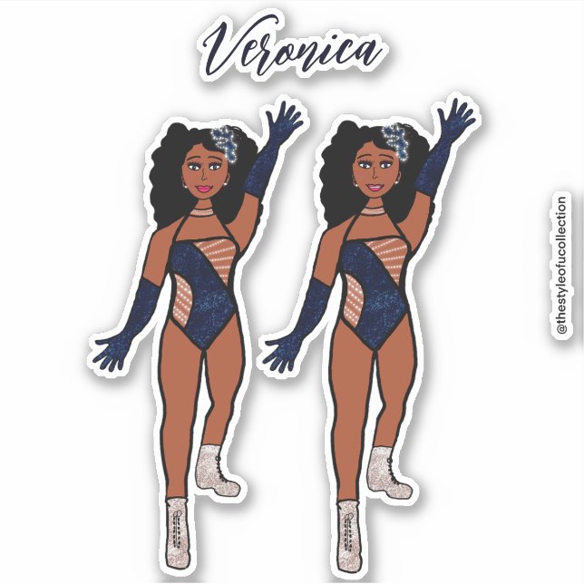 Adesivo Adicione um nome Dancer Sticker Indigo e Ouros A (Frente)