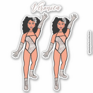 Adesivo Adicione um nome Dancer Sticker Silver e Ouros B