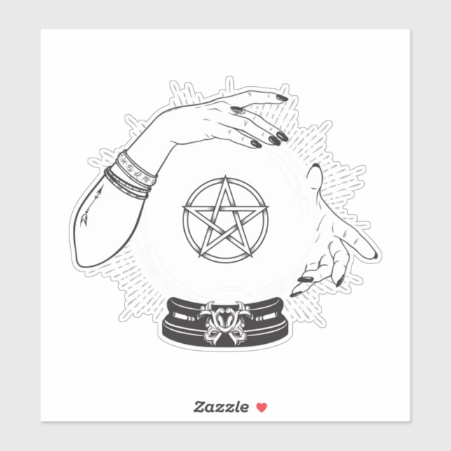 Adesivo Adivinho Místico Negro Festa do Cristal Místico (Folha)