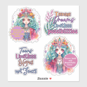 Adesivo Adolescente Sonha Com Vinheta De Vinilo Com Corte 