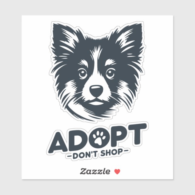 Adesivo Adopt don't shop 3 (Folha)