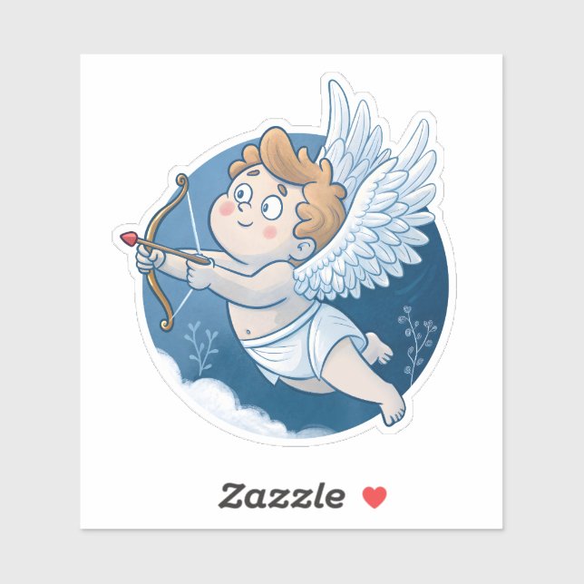 Adesivo Adorable Cupid Valentine’s Day (Folha)
