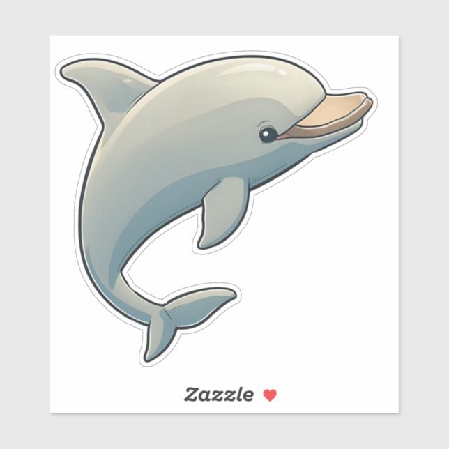 Adesivo Adorable grey little Dolphin  (Folha)