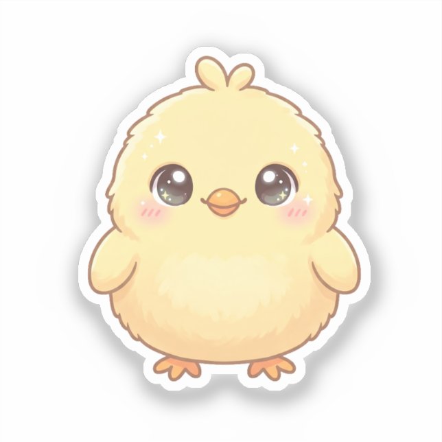 Adesivo Adorable Kawaii Chick Sticker (Frente)
