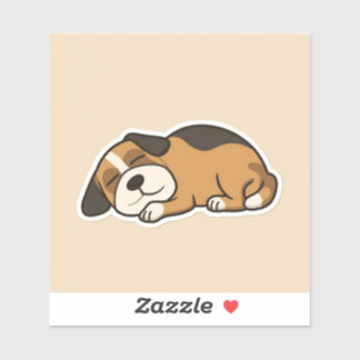 Adesivo Adorable Sleepy Puppy Sticker 