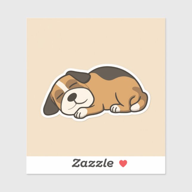 Adesivo Adorable Sleepy Puppy Sticker  (Folha)