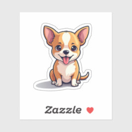 Adesivo Adorável Chihuahua Doggie, Spunky Isométrico, Pequ