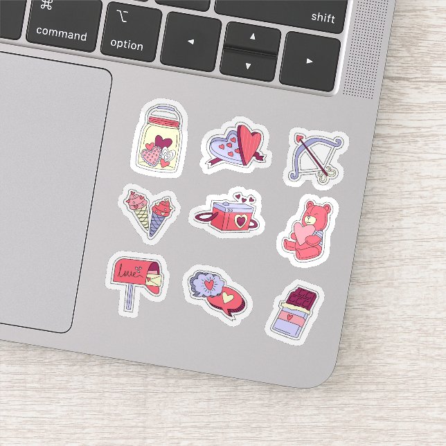 Adesivo Adorável jogo de adsorção de amor divertido (Detalhe)