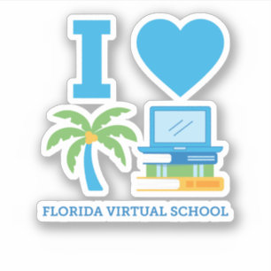 Adesivo Adoro a Escola Virtual da Flórida