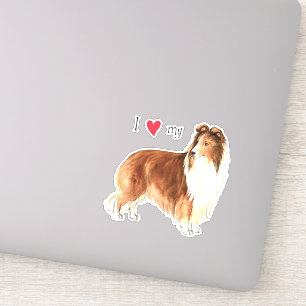 Adesivo Adoro a minha Sheltie Vinyl Sticker