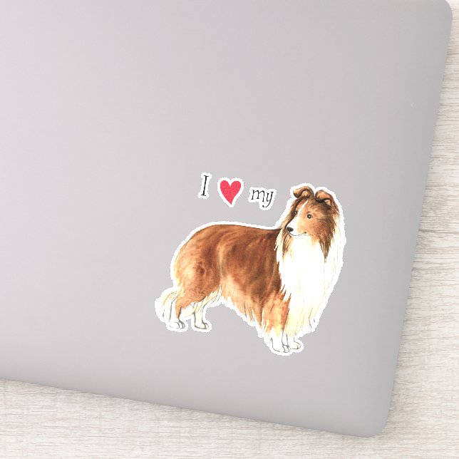 Adesivo Adoro a minha Sheltie Vinyl Sticker (Detalhe)