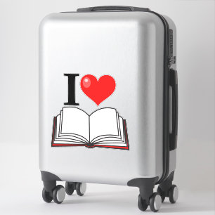 Adesivo Adoro Livros de Coração e Lendo Bibliotecário