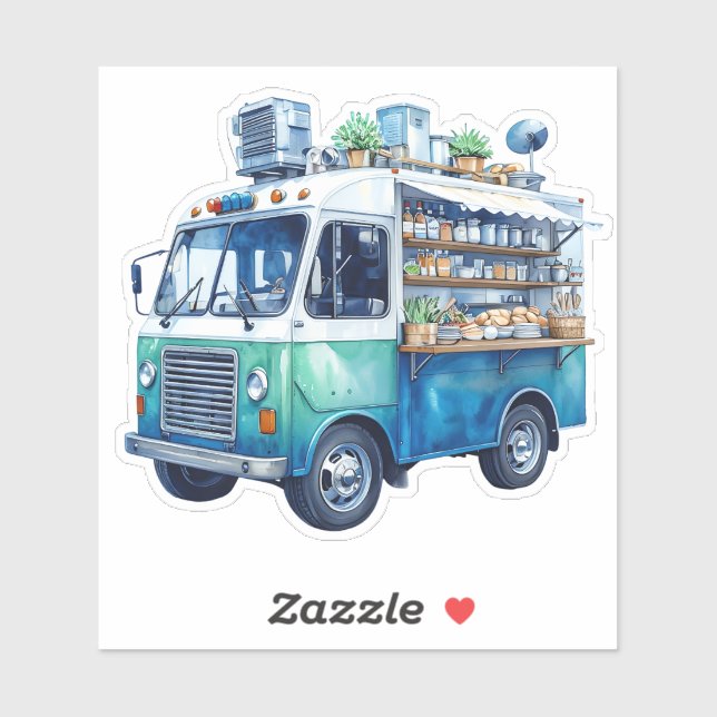 Adesivo Adoro o caminhão da comida (Folha)