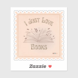 Adesivo Adoro o estilo de selo dos livros