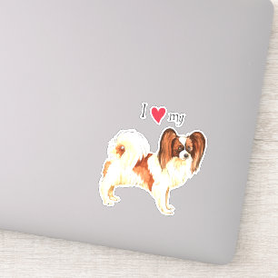 Adesivo Adoro o meu Papillon Vinyl Sticker