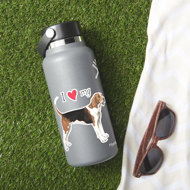 Adesivo Adoro o meu Tremendo Walker Coonhound Vinyl Sticke (HydroFlask Insitu)
