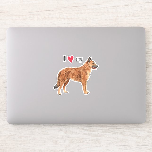 Adesivo Adoro o meu vinil belga Laekenois (Computador)