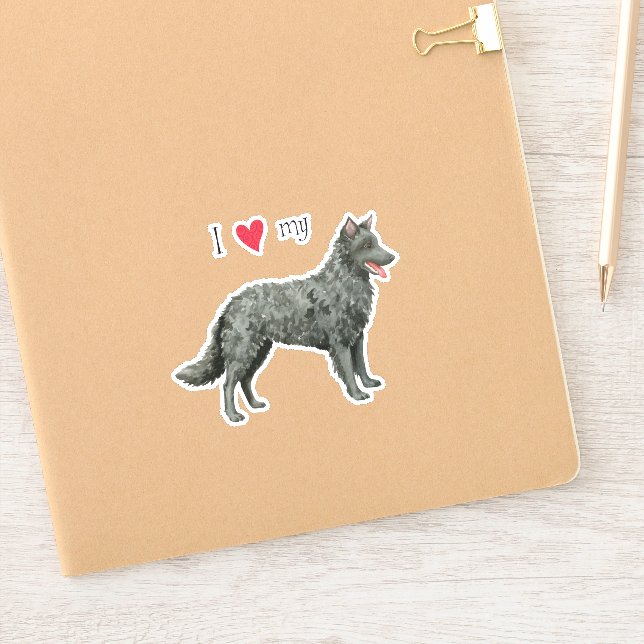 Adesivo Adoro o meu vinil mudi (Notebook)