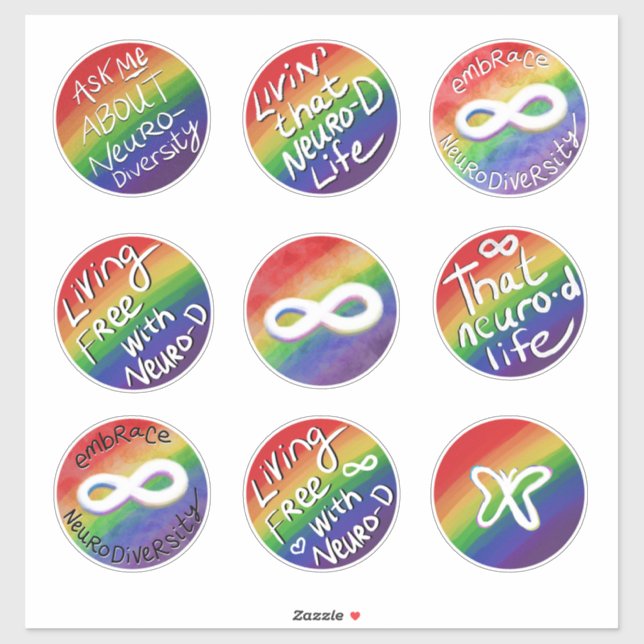 Adesivo Adotar a Neurodiversidade (Folha)