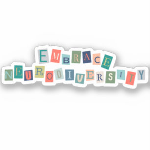 Adesivo Adotar a Neurodiversidade   Sensibilização neurodi