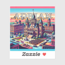 Adesivo Adrian Michigan 3 Inch Vinyl Sticker