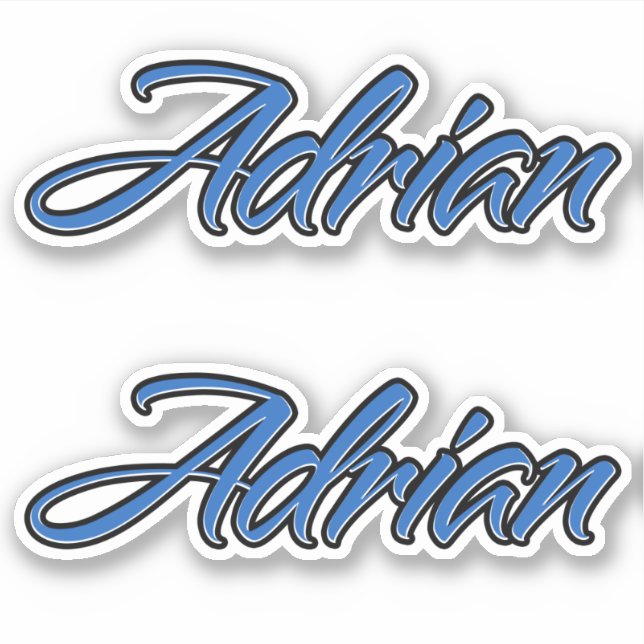 Adesivo Adrian Name blue Aufkleber Sticker Stickerset (Frente)