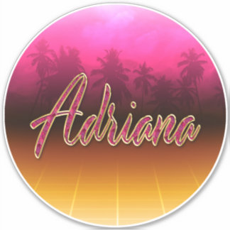 Adesivo Adriana Vorname Name golden pink Aufkleber Sticker